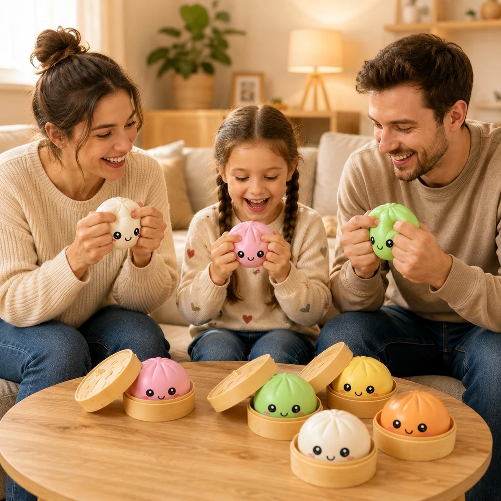 Bez Marki ANTISTRESAS GNIOTEK PIERÓG KOLDŪNAS MYSTERY SQUISHY XXL DĖŽUTĖJE