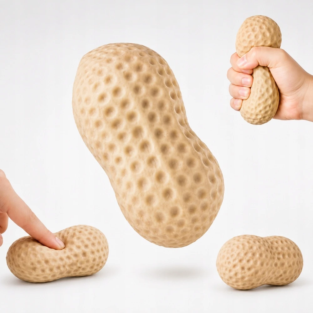 Bez Marki ANTISTRESAS PEANUT SQUISHY Squeeze Peanut NUT LARGE XL