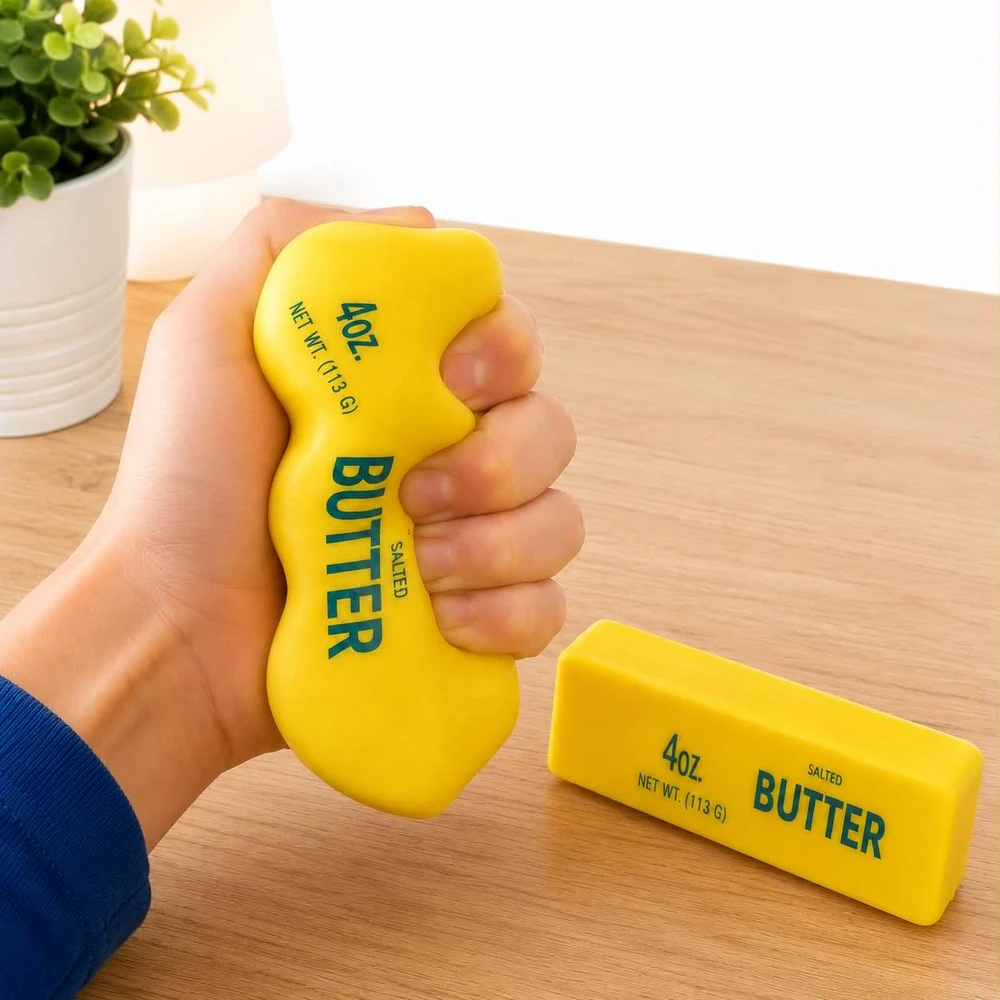 Bez Marki Antistresinis Gniotek Geltona Butter Squishy sensorinis žaislas 12,5 cm