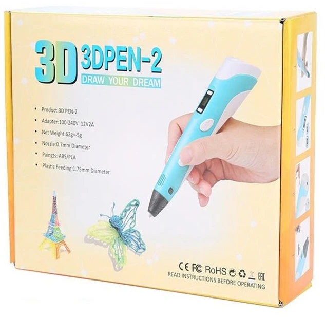 Bez Marki Anytech 3D rašiklis BALLPOINT 3D PRINTER PEN Anytech Rožinė