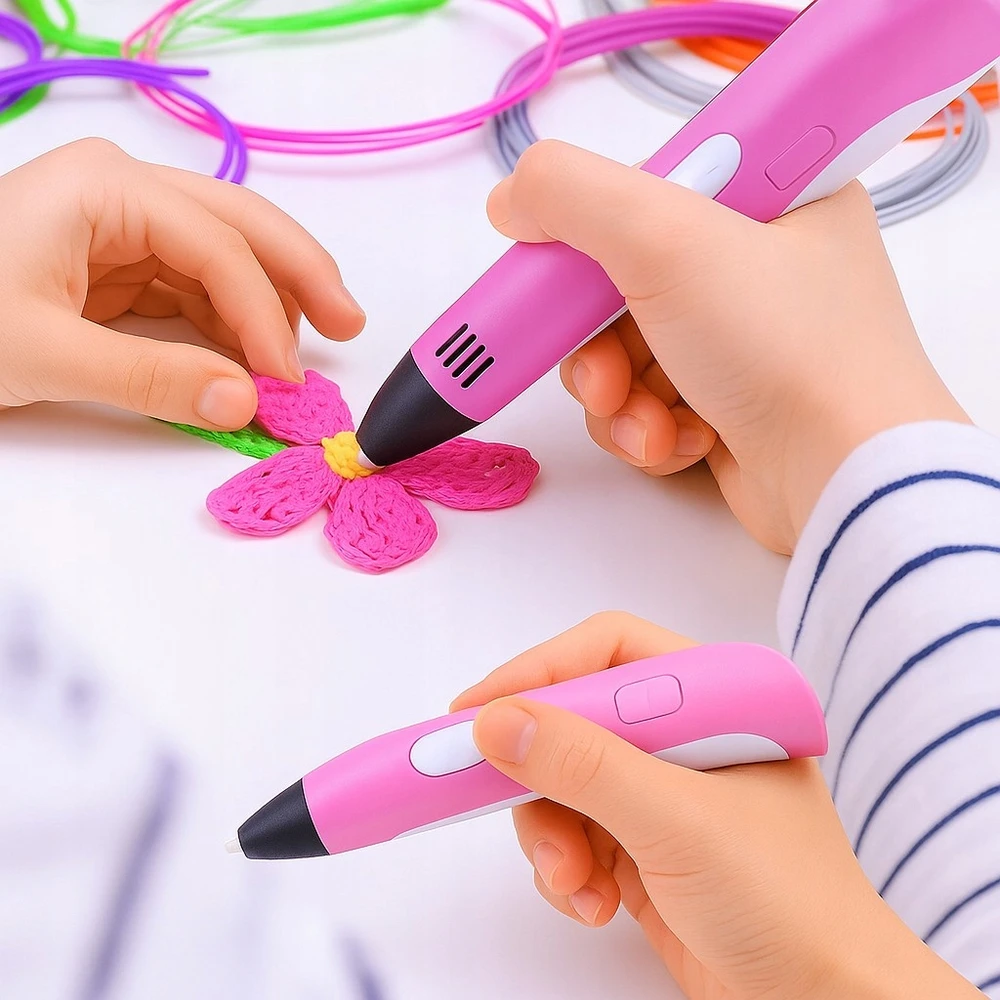 Bez Marki Anytech 3D rašiklis BALLPOINT 3D PRINTER PEN Anytech Rožinė