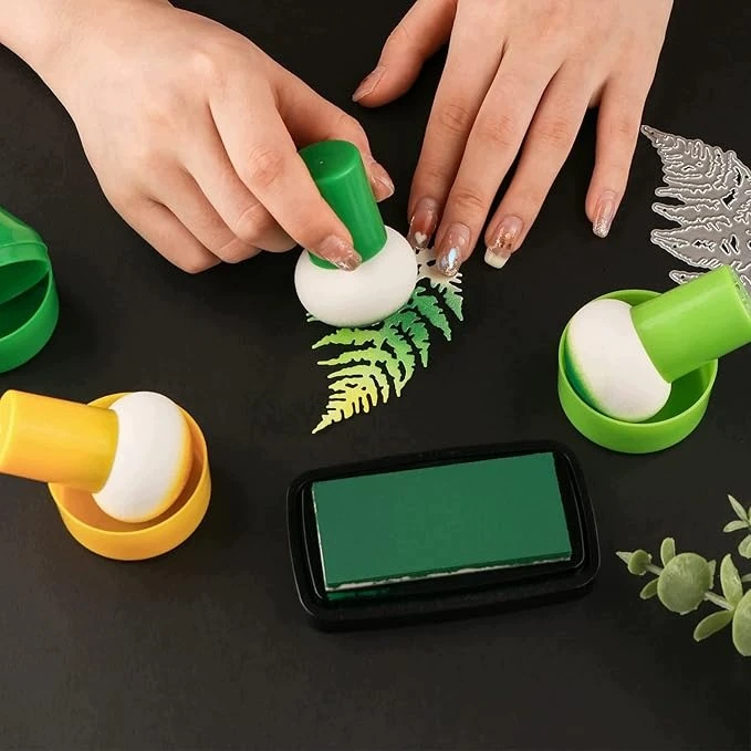 Bez Marki Aplikatory do Tuszu su Gąbką 9 vnt Pojemniki Scrapbooking DIY