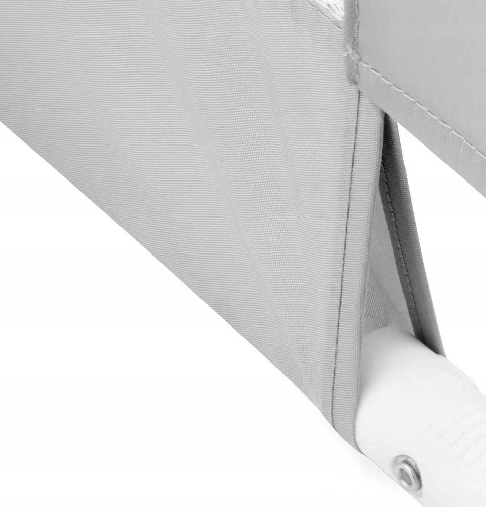 Bez Marki Apsauginis lovos barjeras Moby-System, pilkas, 154 x 42 cm, sulankstomas su tinkleliu