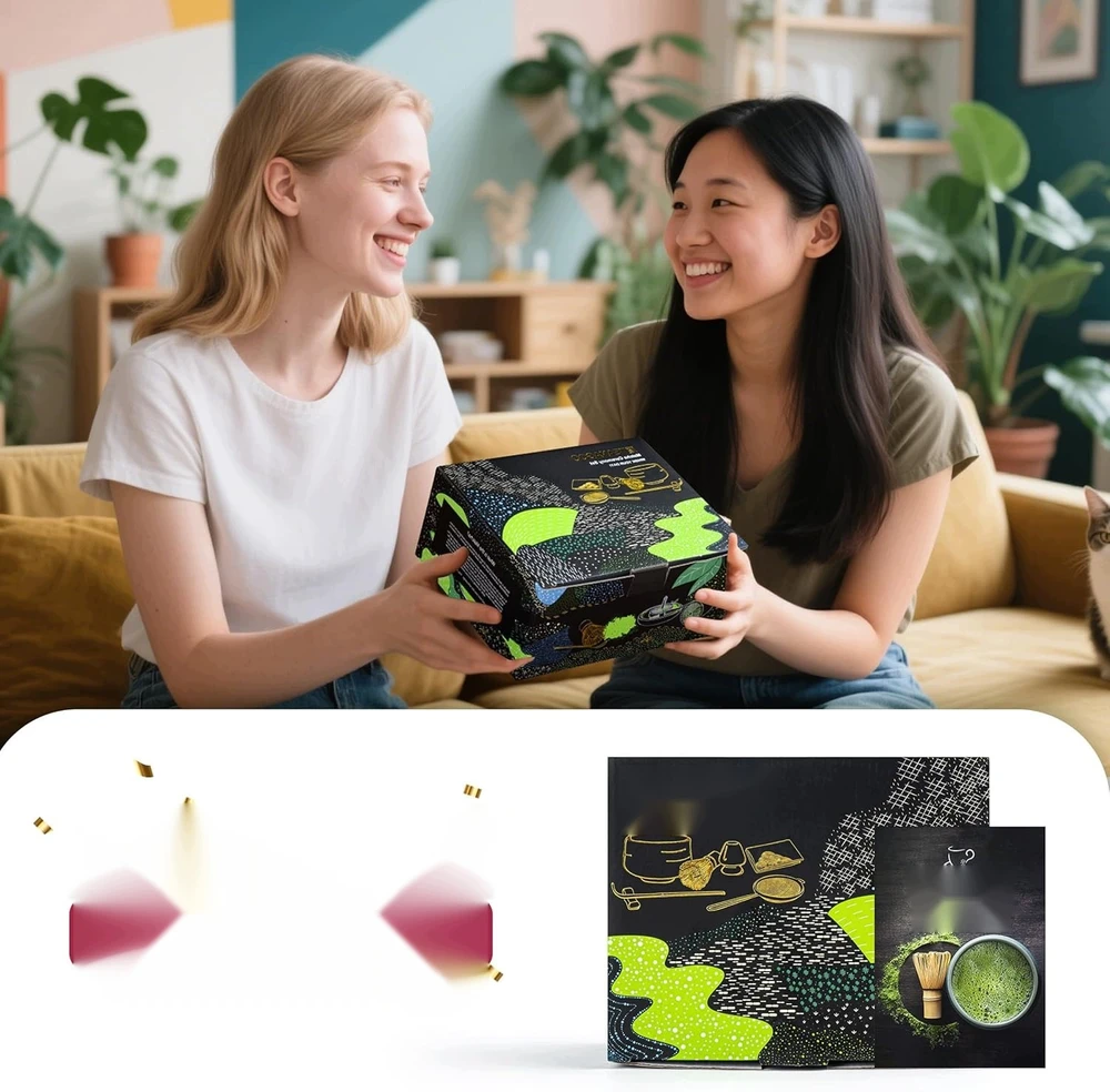 Bez Marki ARBATOS RINKINYS MATCHA 7 VNT BAMBUKO PRIEDAI KERAMIKA NATŪRALUS