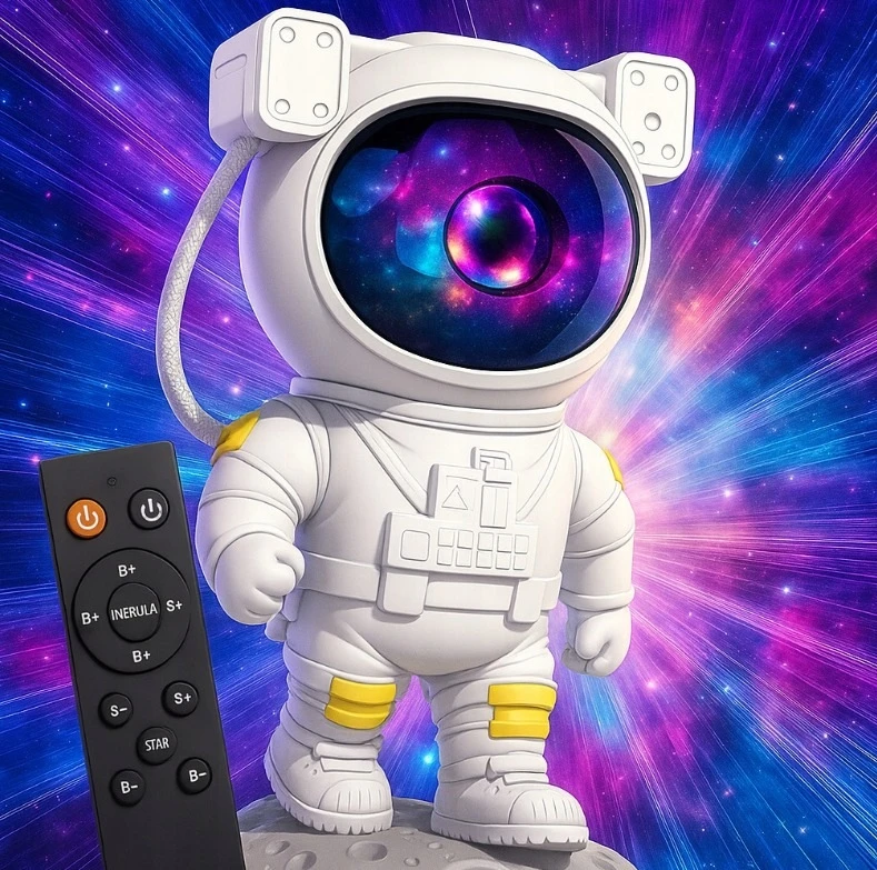 Bez Marki Astronautas projektorius su Bluetooth garsiakalbiu ir pulteliu