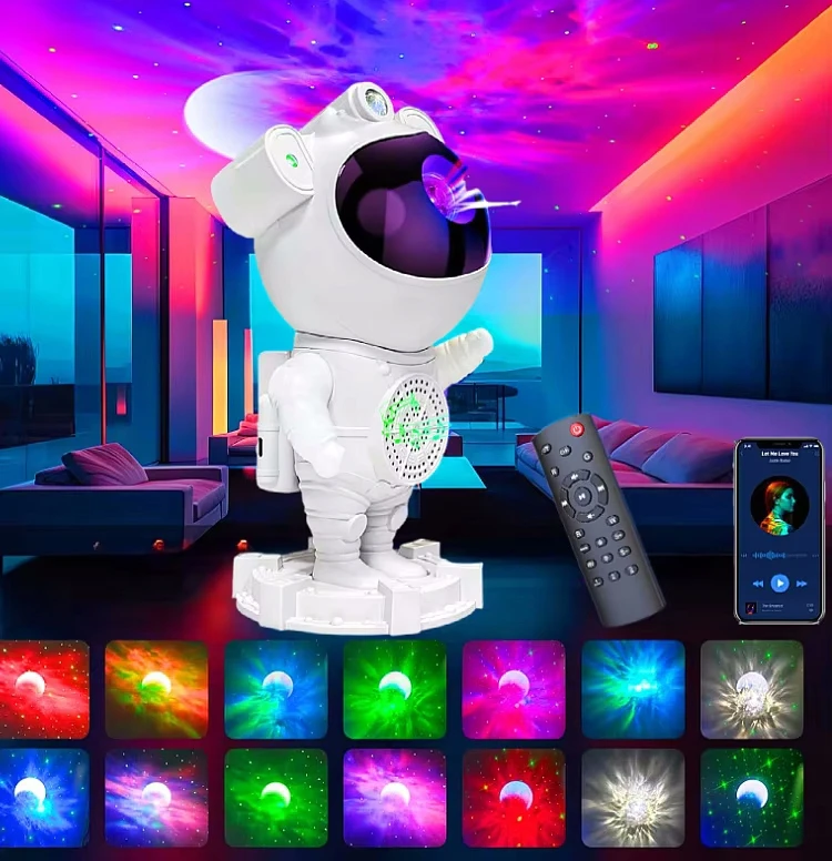 Bez Marki Astronautų projektorius su Bluetooth ir muzika