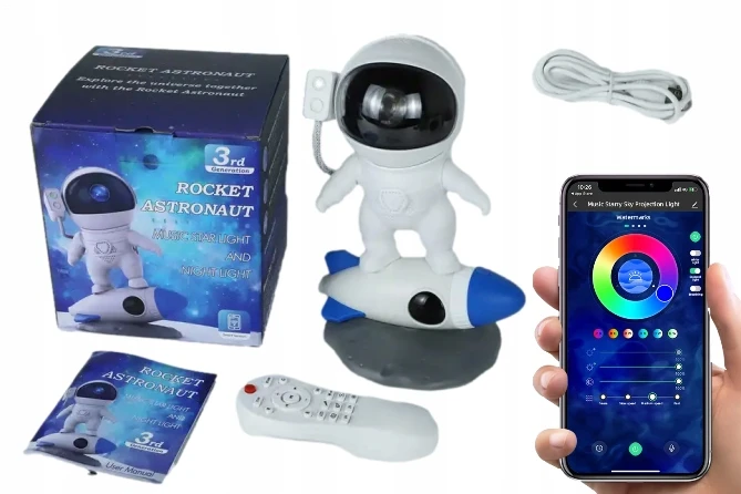 Bez Marki Astronautų projektorius: žvaigždžių, galaktikų, Bluetooth garsiakalbis