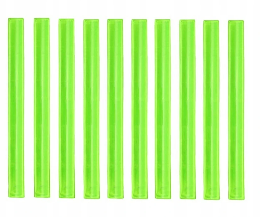 Bez Marki Atspindinti fluorescencinė apyrankė su savaime užsisegimu (10 vnt.)