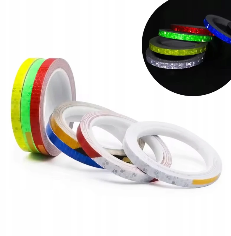 Bez Marki Atspindinti juosta 8m/1cm - mėlyna, lipni