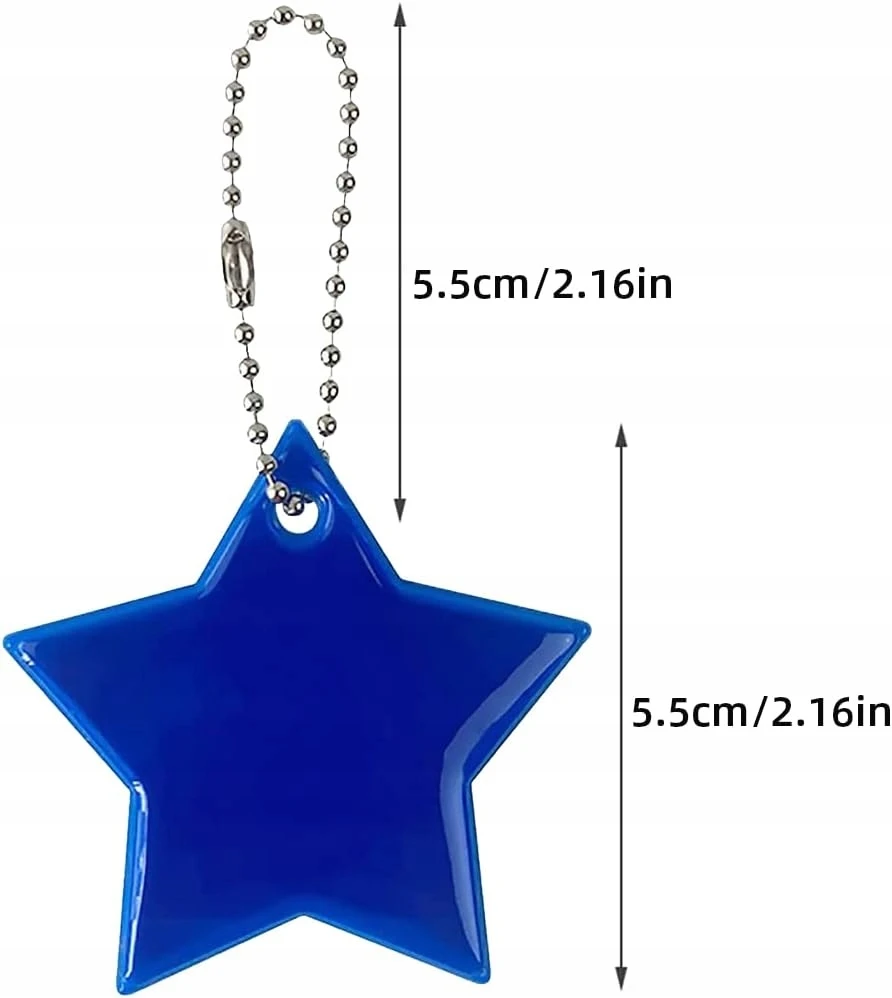 Bez Marki Atšvaitų rinkinys vaikams, 13 šviesą atspindinčių žvaigždučių, 5,5 cm