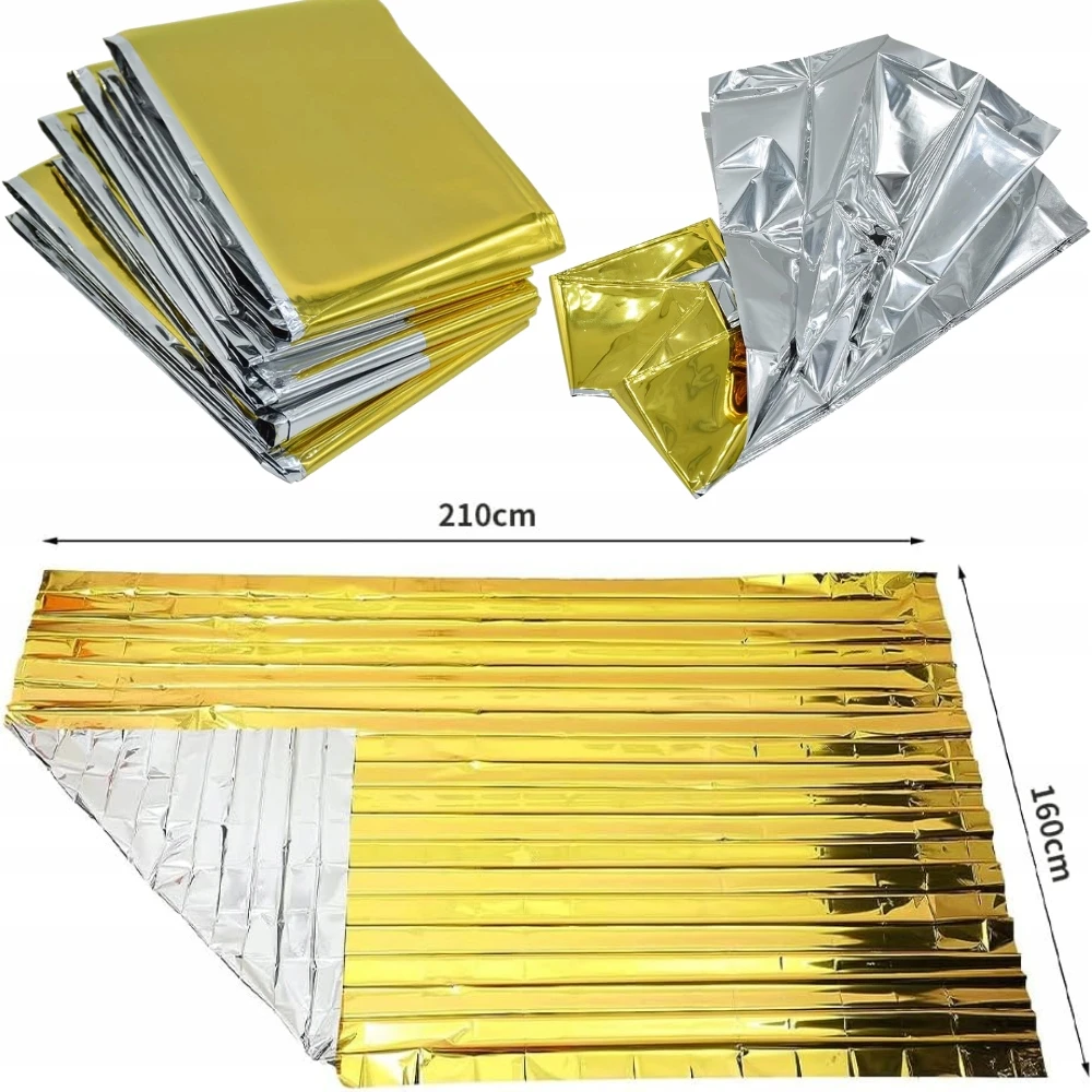 Bez Marki Avarinė šiluminė antklodė Life Foil NRC 160x210cm šilumos izoliacija