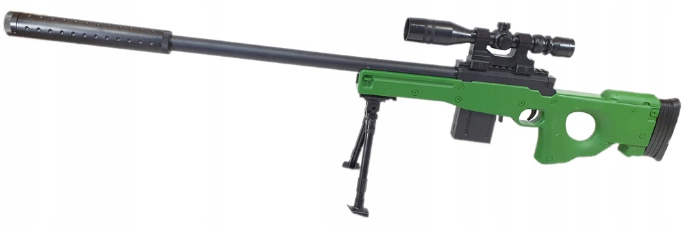 Bez Marki AWP snaiperio šautuvas SU KAMULIAIS, PIRMINĖS PRIEMONĖS REPLIKA ANT KOJŲ + TAIKYMO SRITIS
