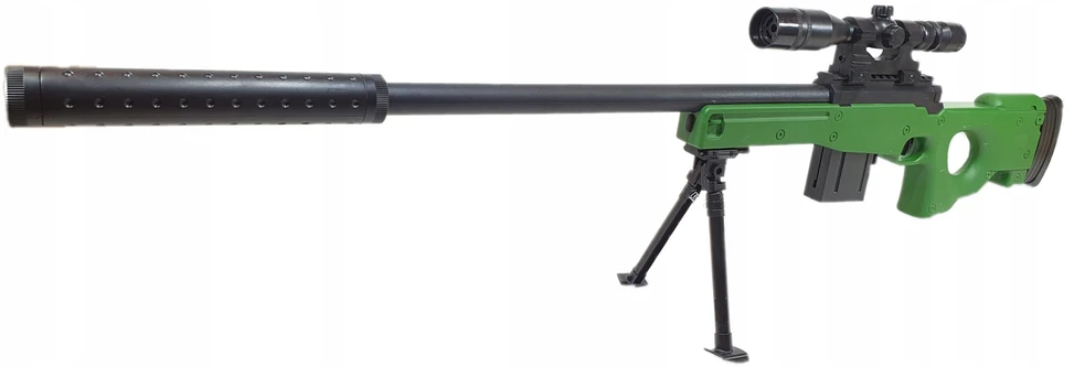 Bez Marki AWP snaiperio šautuvas SU KAMULIAIS, PIRMINĖS PRIEMONĖS REPLIKA ANT KOJŲ + TAIKYMO SRITIS