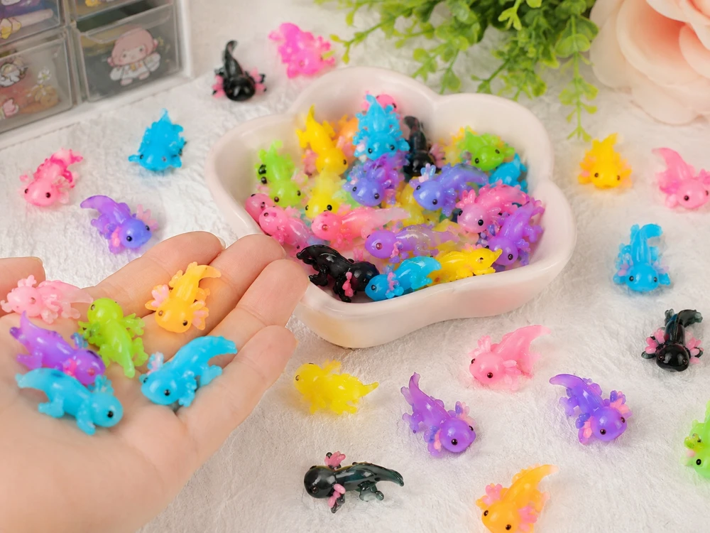 Bez Marki Axolotl Figūros 35 Vnt 2,5 cm Spalvinga Mini Axolotl Kawaii