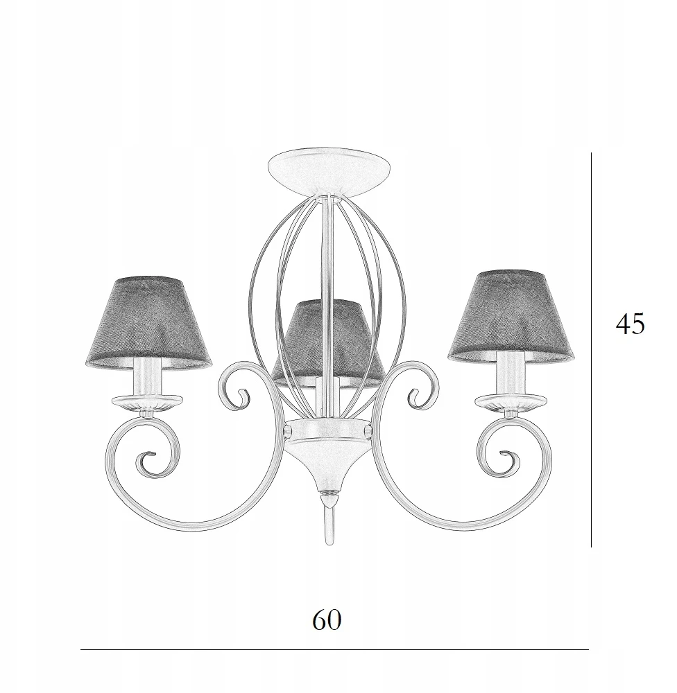 Bez Marki Balta lampa sufitowa krótka do pokoju dziecięcego DOMINO 3 balta żyrandol