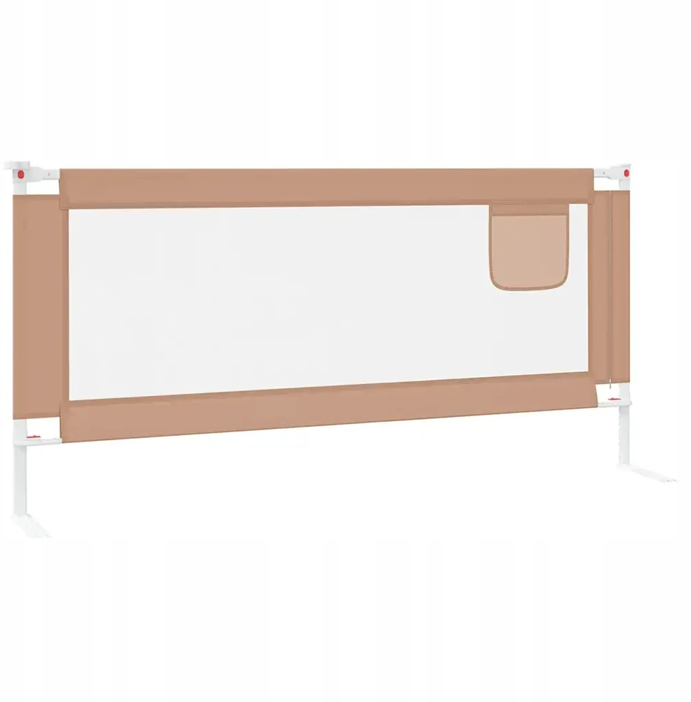 Bez Marki Barierka zabezpieczająca do łóżka taupe 200 x 25 cm, wysokość 70-95 c