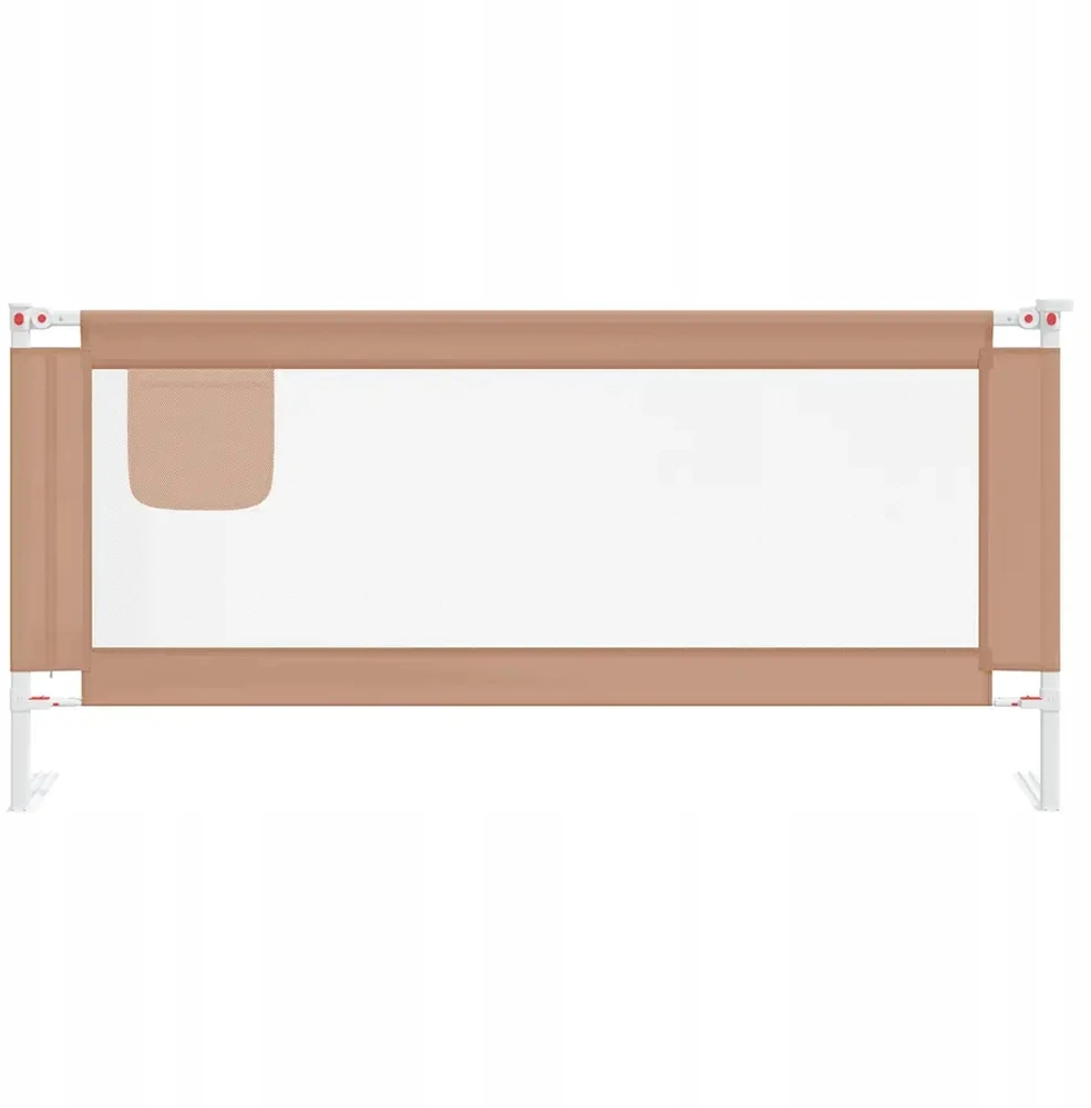 Bez Marki Barierka zabezpieczająca do łóżka taupe 200 x 25 cm, wysokość 70-95 c