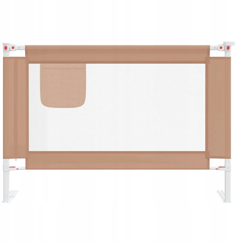 Bez Marki Barierka zabezpieczająca do łóżka, regulowana, taupe, 100x25 cm, aukštis 7