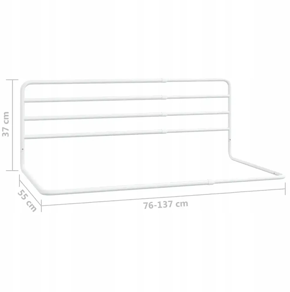 Bez Marki Barierka zabezpieczająca do łóżka 55x37 cm, balta, regulacja 76-137 cm