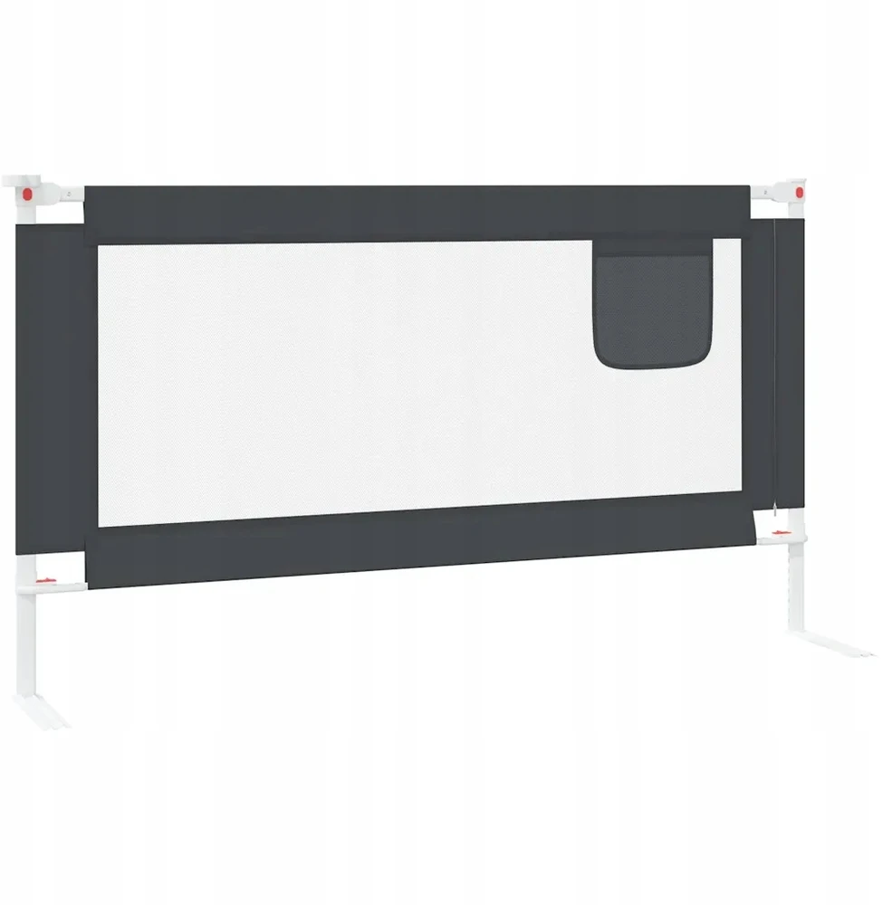 Bez Marki Barierka zabezpieczająca do łóżka, regulowana, 150x25 cm, tamsiai pilka,
