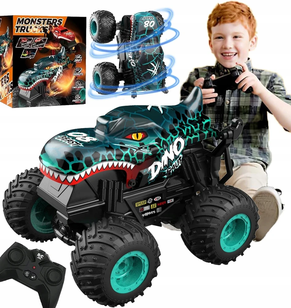 Bez Marki BIG CAR Monster Truck RC Dinosaurs 4x4 LED