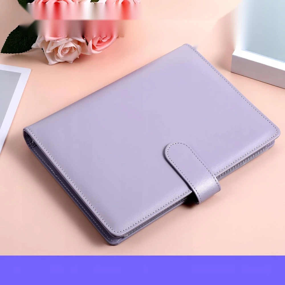 Bez Marki Binder A5 6 RING ALBUM KORTELĖ PU ODA ORGANIZATORIAUS ATLAUKUS