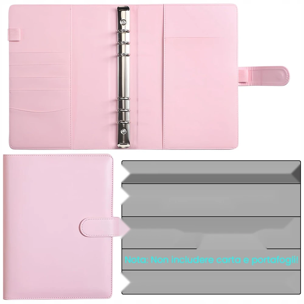 Bez Marki Binder A5 RING ORGANIZER PLANNER ODINIS DANGAS ROŽINIS