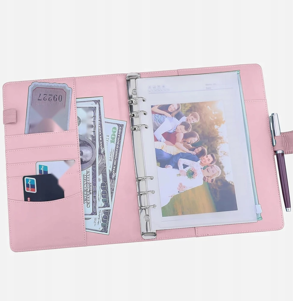 Bez Marki Binder A5 RING ORGANIZER PLANNER ODINIS DANGAS ROŽINIS