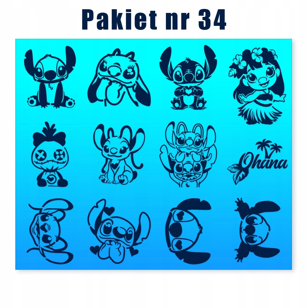 Bez Marki Blizgučių tatuiruotės vaikams - pasakų paketas iš 12 dizainų. Lipnus Nr. 34