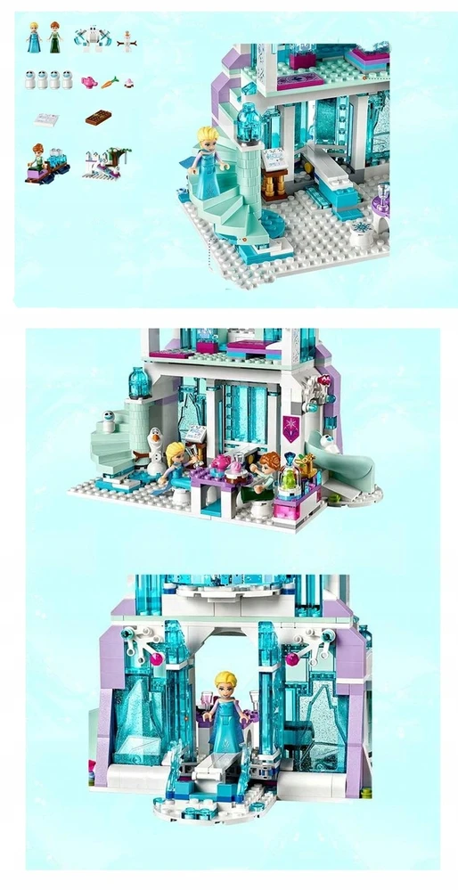 Bez Marki BLOKAI Frozen Elsa Elsa's Ice Palace Olaf 848 blokelių rinkinys Frozen 04