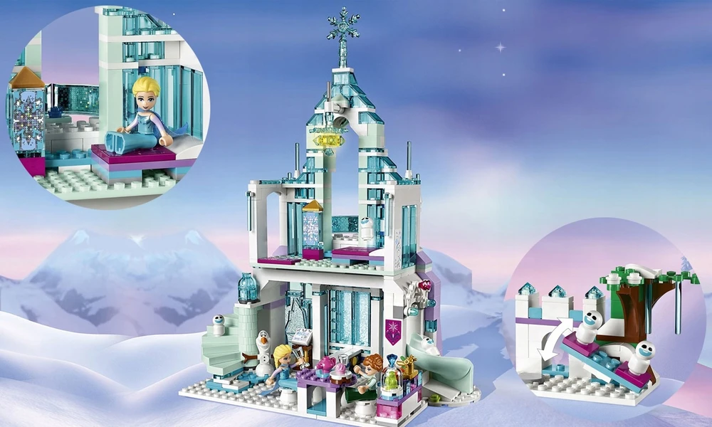 Bez Marki BLOKAI Frozen Elsa Elsa's Ice Palace Olaf 848 blokelių rinkinys Frozen 04