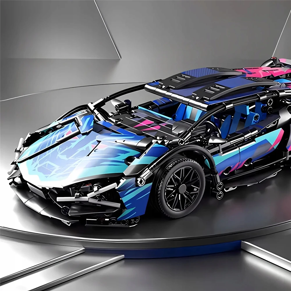 Bez Marki BLOKAI LAMBORGHINI SPORTINIS AUTOMOBILIS IŠ BLOKŲ DĖLĖS ŽAISLŲ DOVANA