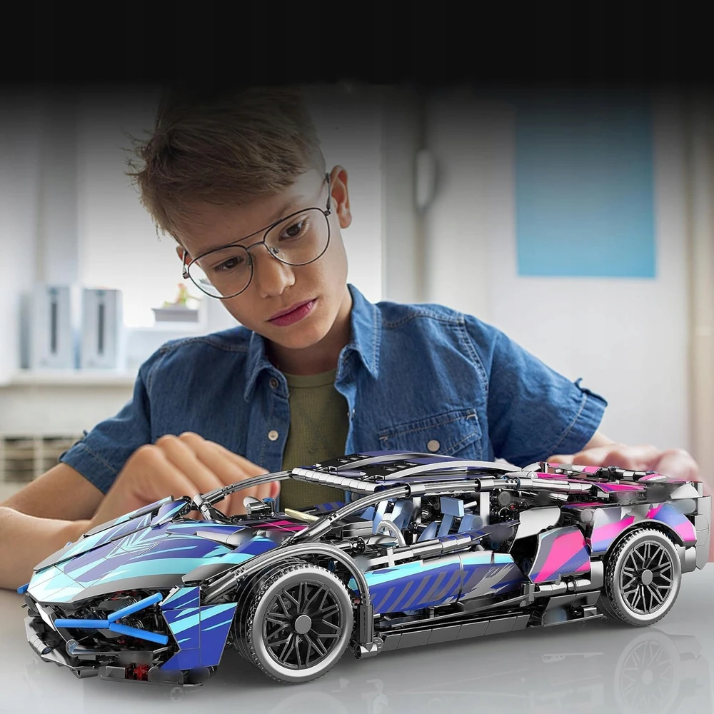 Bez Marki BLOKAI LAMBORGHINI SPORTINIS AUTOMOBILIS IŠ BLOKŲ DĖLĖS ŽAISLŲ DOVANA