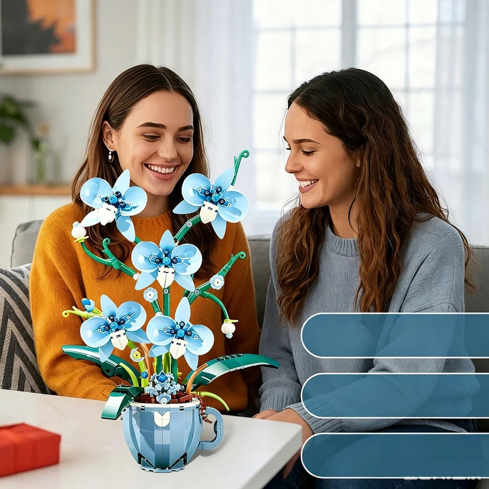 Bez Marki BLOKŲ GĖLĖS ORCHIDĖ ORCHIDĖ 567EL NAMŲ APDAILOS DOVANA JAI