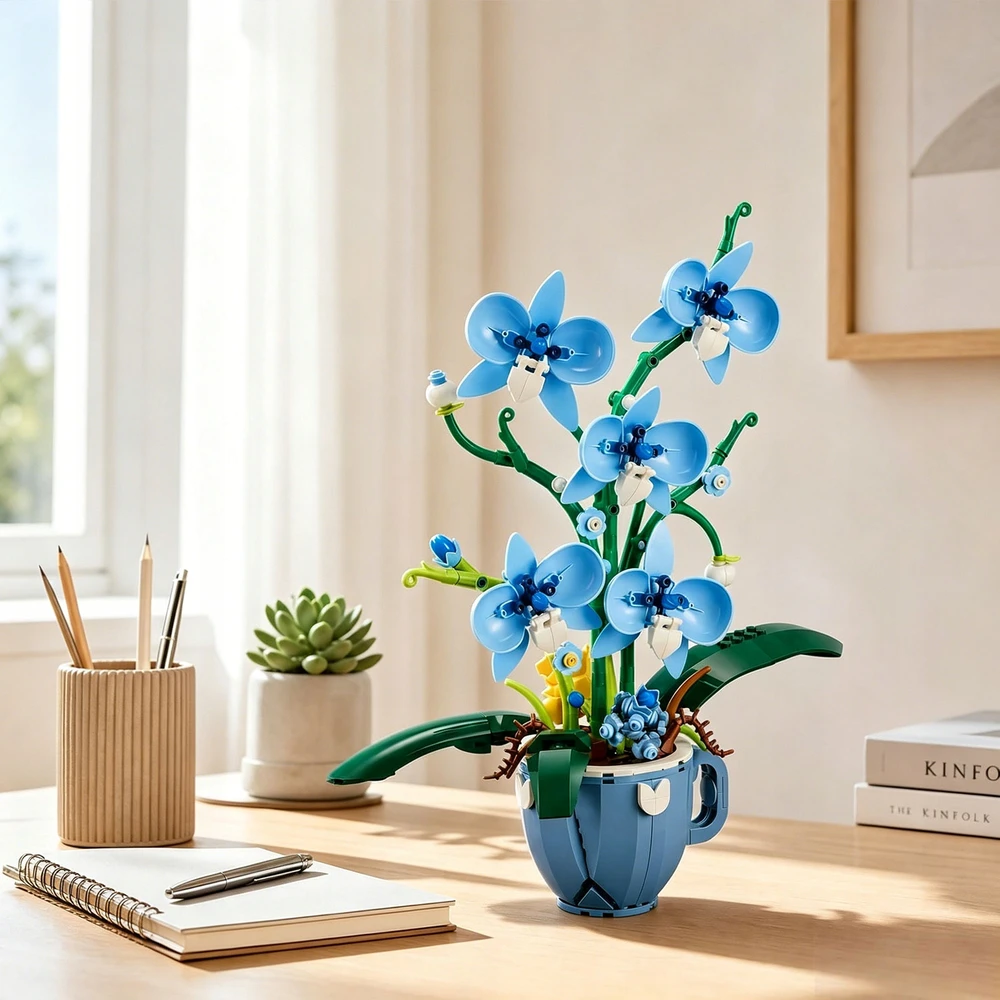 Bez Marki BLOKŲ GĖLĖS ORCHIDĖ ORCHIDĖ 567EL NAMŲ APDAILOS DOVANA JAI