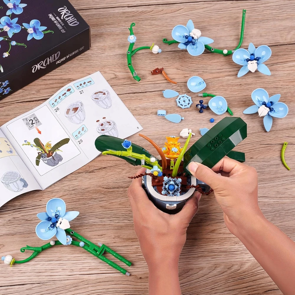 Bez Marki BLOKŲ GĖLĖS ORCHIDĖ ORCHIDĖ 567EL NAMŲ APDAILOS DOVANA JAI