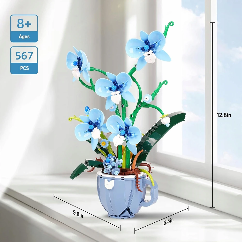 Bez Marki BLOKŲ GĖLĖS ORCHIDĖ ORCHIDĖ 567EL NAMŲ APDAILOS DOVANA JAI