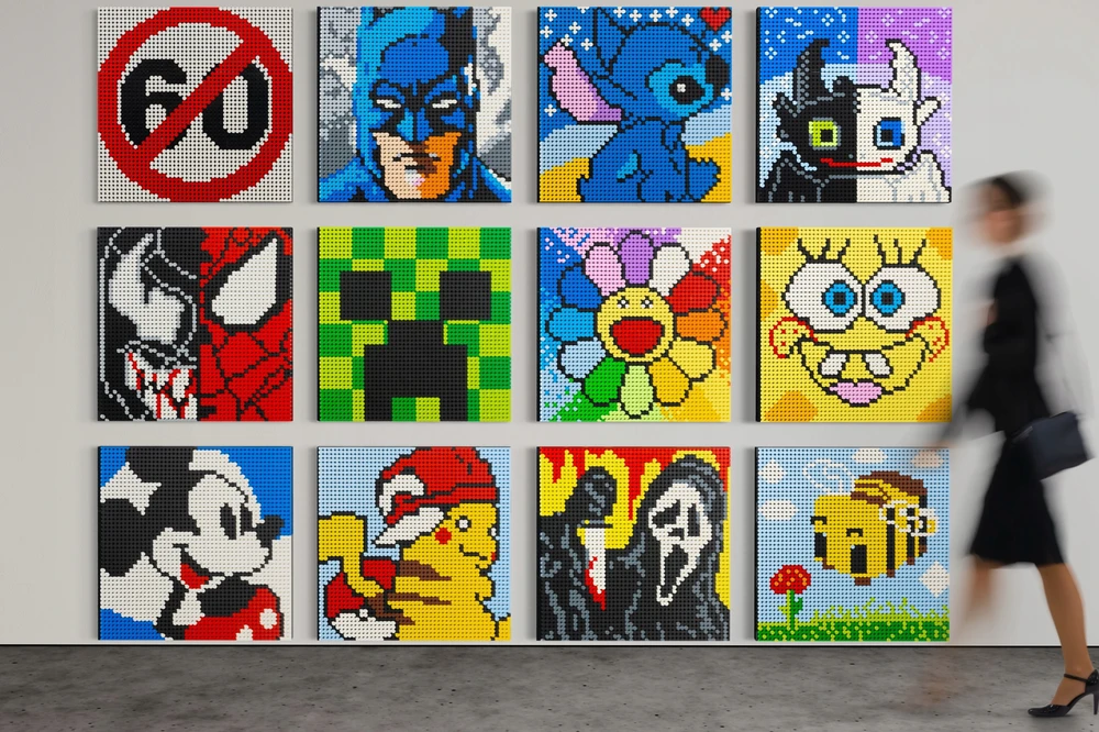 Bez Marki BLOKŲ PAVEIKSLŲ RINKINYS 2304 ELEMENTAI BLOKAS MOZAIKOS SUPERHERO SIŠKŠNOSIKA