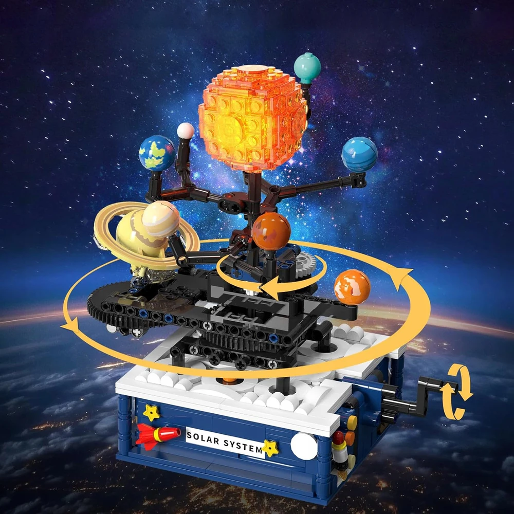 Bez Marki BLOKUOJA SAULES SISTEMA PLANETA JUDAMOSIOS ERDVĖS ŽEMĖS SUN LED 775vnt 8in1