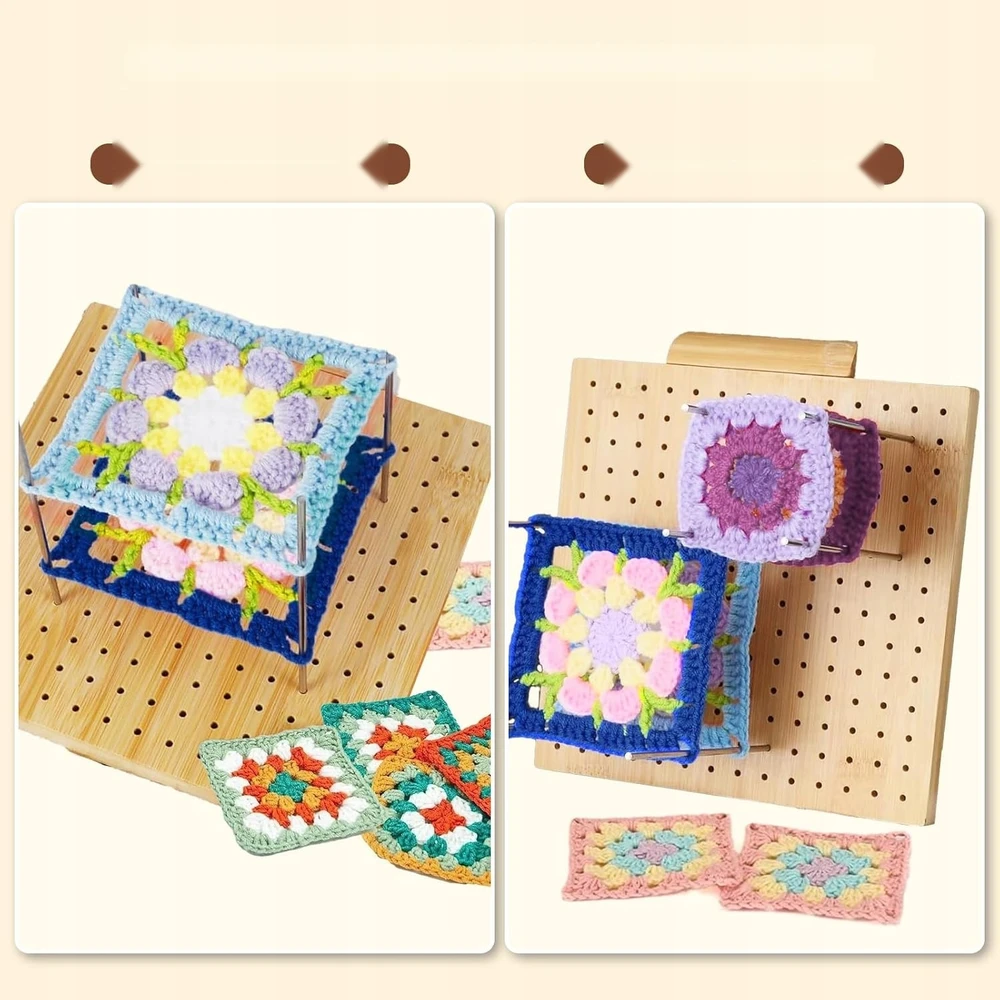 Bez Marki BLOKUOJAMASIS MEDINIS 29X29CM BAMBUKAS NĖRTI IR MEGZTI DIDELIAI