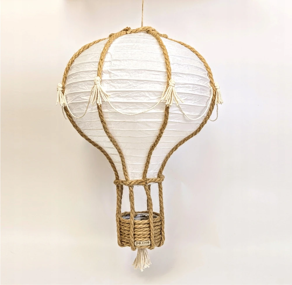 Bez Marki BOHO cudowna ręcznie wykonana lampa balon juta pokój dziecka prezent
