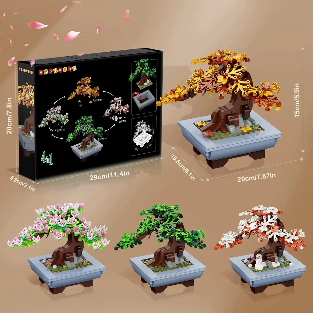 Bez Marki BONSAI Blocks Cherry blossom TREE BOTANINIS RINKINYS 6+