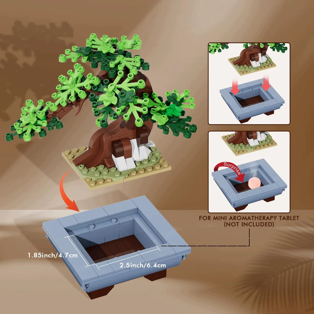 Bez Marki BONSAI Blocks Cherry blossom TREE BOTANINIS RINKINYS 6+
