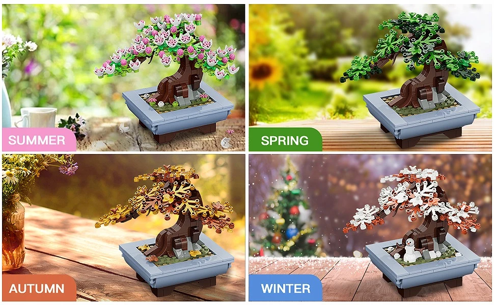Bez Marki BONSAI Blocks Cherry blossom TREE BOTANINIS RINKINYS 6+