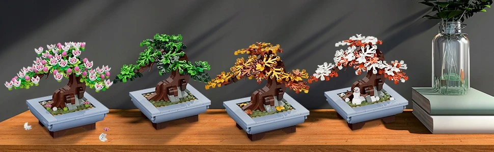Bez Marki BONSAI Blocks Cherry blossom TREE BOTANINIS RINKINYS 6+