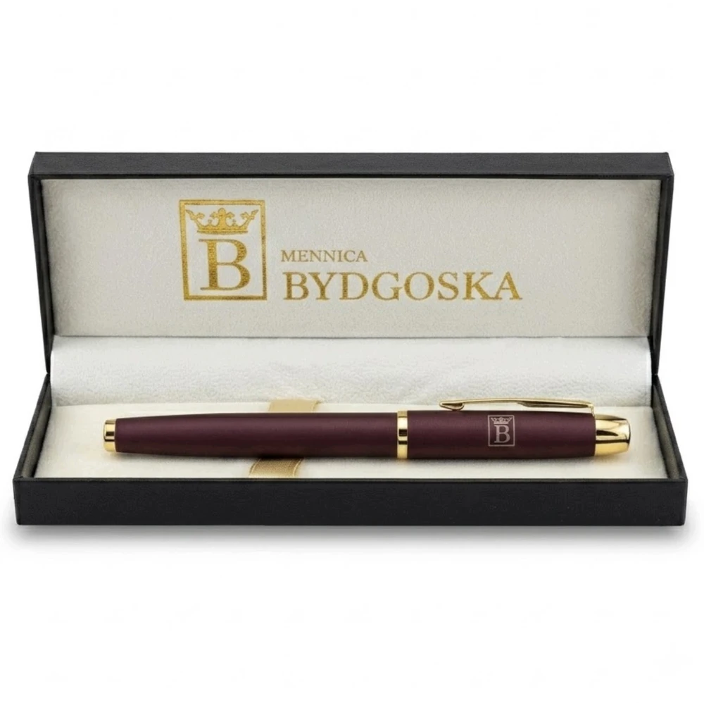 Bez Marki Bordo spalvos gelio rašiklis, elegantiška dovana, dekoratyvinis dėklas, juodas užpildas