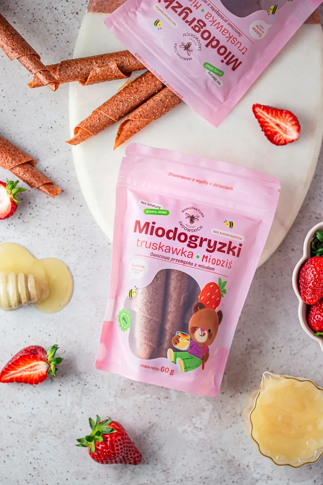 Bez Marki Braškių medaus kąsneliai - 60 g
