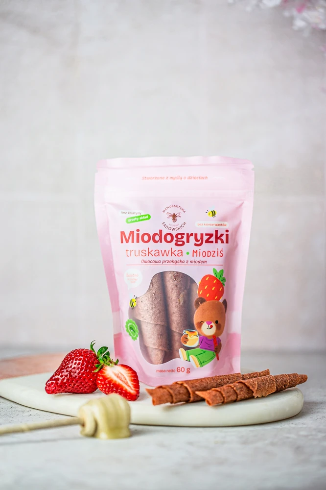 Bez Marki Braškių medaus kąsneliai - 60 g