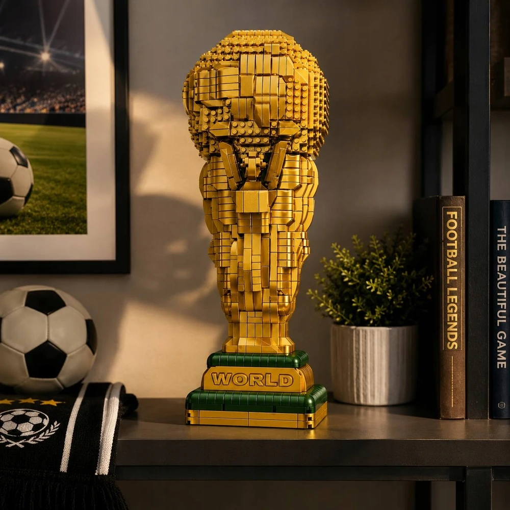 Bez Marki Bricks World Cup Golden Ball Trophy 1642 vnt. 20,5 cm