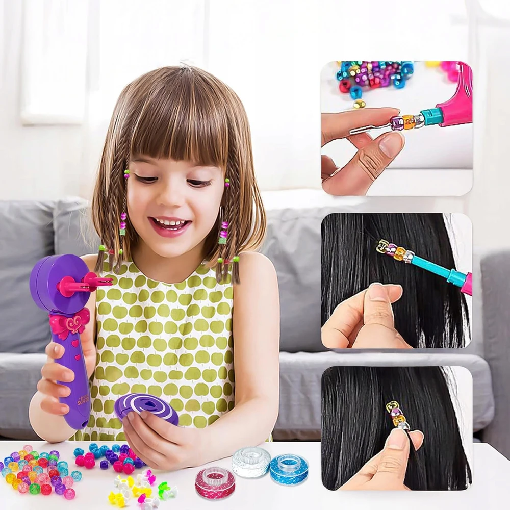 Bez Marki BRIDGE BRAIDING HAIR CLIMER BRIDGING BEADS GUMINIŲ RINKINYS